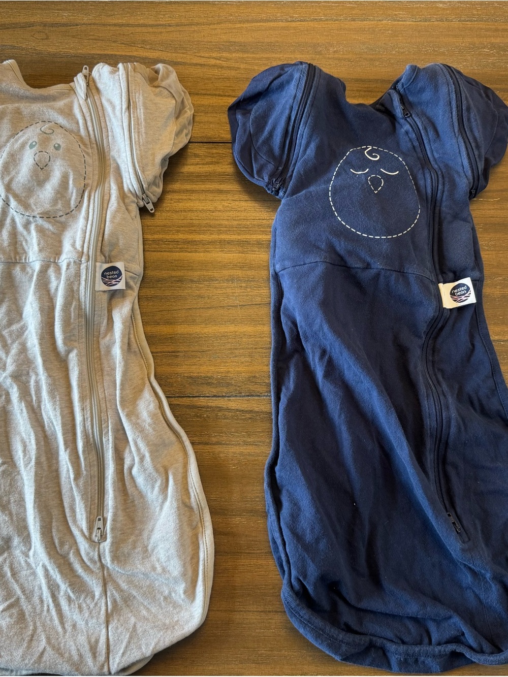 Nested Bean Zen One Classic Baby Sleep Sack Navy and Cream two pack bundle